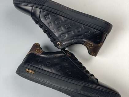 Replica Louis Vuitton 23ss Trainer Casual Sneakers Black #LV101