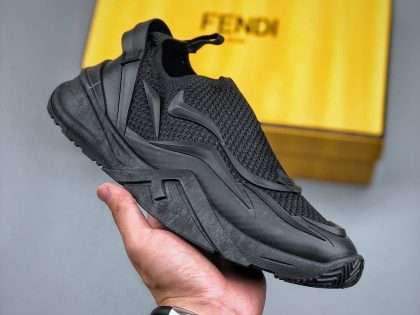 Replica Fendi Flow Black Mesh Running Sneakers