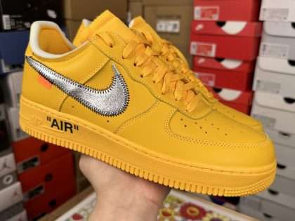 Replica Off-White x Nike Air Force 1 Low ICA University Gold DD1876-700