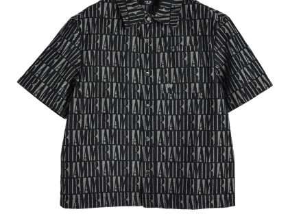 Replica Amiri Monogram Demin Short Sleeve Shirts For Unisex#NTS087
