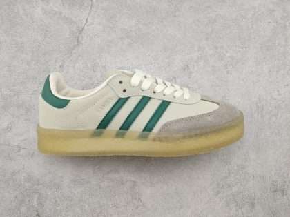 Replica Adidas Clarks 8th Street Samba by Ronnie Fieg Chalk White Green