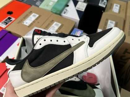 Replica Jordan 1 Retro Low OG SP Travis Scott Olive