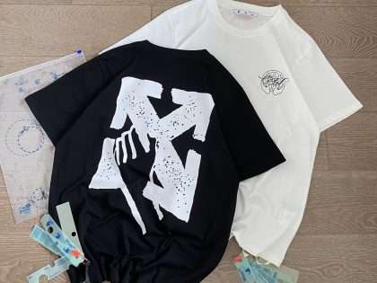 Replica OFF-WHITE T-Shirts Streetwear Tee Black and White#NTS062