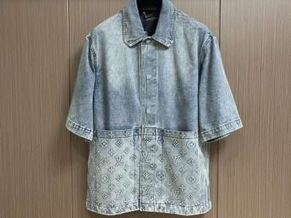 Replica Louis Vuitton Monogram Denim Street Style Cotton Short Sleeves