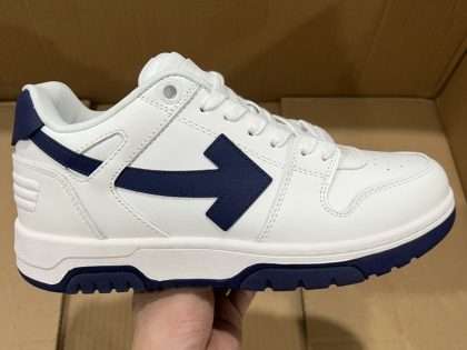 Replica Off-White Out Of Office low-top sneakers "OOO" White Navy Blue White