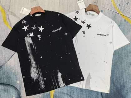 Replica Givenchy New Crew Neck T-shirts For Unisex Black and White#NTS076