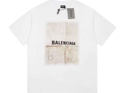 Replica Balenciaga New Crew Neck T-shirts For Unisex Black and White#NTS077