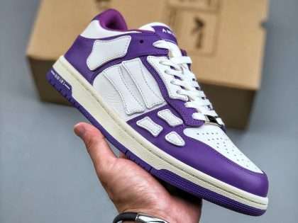 Replica AMIRI White And Purple Low Skel Top Sneaker
