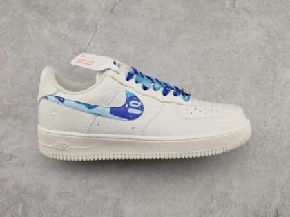 Replica Bape x Air Force 1 Custom Blue