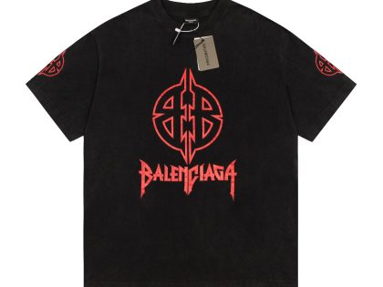 Replica Balenciaga New Crew Neck T-shirts For Unisex Black and White#NTS164