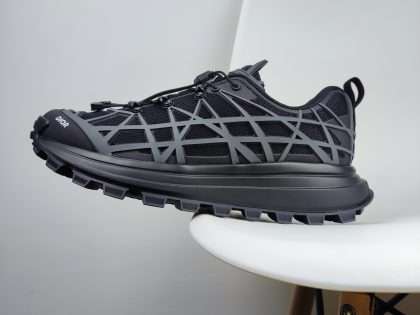 Replica Dior B31 RUNNER SNEAKER Black Technical Mesh and Anthracite Gray Rubber with Warped Cannage Motif