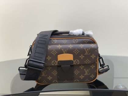 Replica Louis Vuitton S-Lock Messenger Monogram Macassar Canvas in Men's Bags M46688