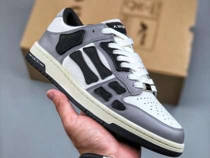 Replica AMIRI Black And Grey Low Skel Top Sneaker