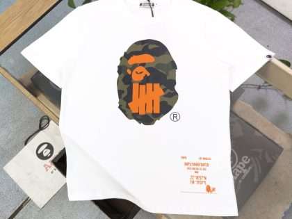 Replica Bape x UNDEFFATED New Crew Neck T-shirts For Unisex Black and White#NTS119