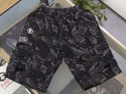 Replica Bape Short Pants Streetwear For Unisex Black and Camo Color#NTS125