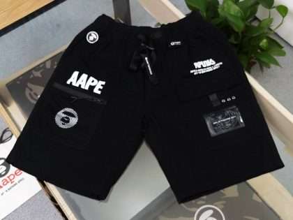 Replica Bape Short Pants Streetwear For Unisex Black and Camo Color#NTS126