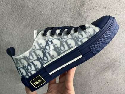 Replica Dior B23 LOW-TOP SNEAKER Blue Oblique Canvas