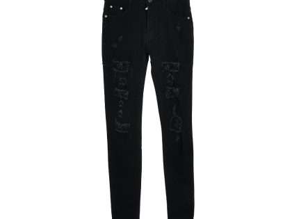 Replica AMIRI Denim Jeans With Rhinestone Embellishments Street Style Black#NTS129