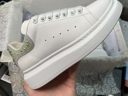 Replica Alexander Mcqueen Oversized Sneaker in White with Strass Spoiler