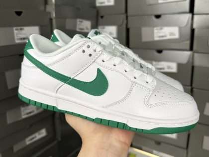 Replica Nike Dunk Low White Green Noise