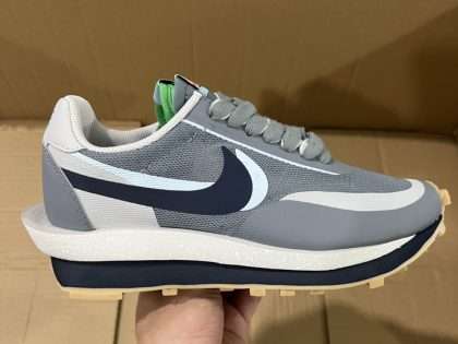 Replica Nike LD Waffle sacai CLOT Kiss of Death 2 Cool Grey DH3114-001