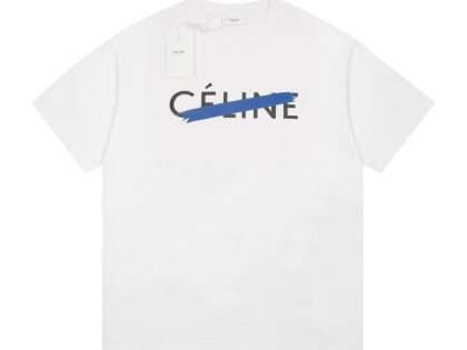 Replica Celine New Crew Neck T-shirts For Unisex Black and White#NTS132