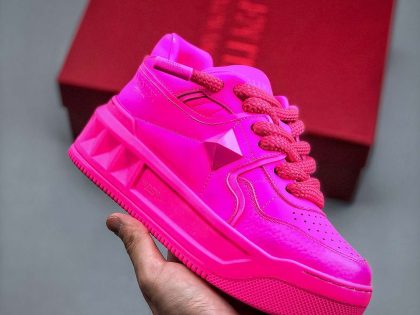 Replica VALENTINO GARAVANI Pink One Stud Sneakers