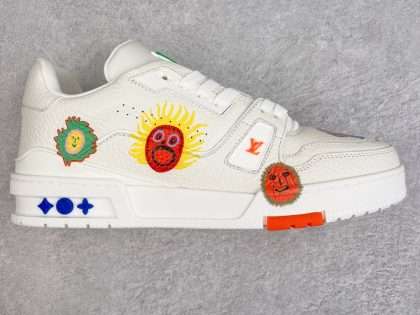 Replica LV Louis Vuitton x Yayoi Kusama Trainer White Print