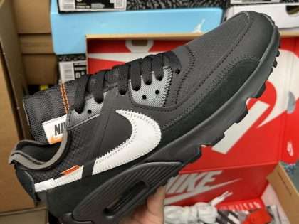 Replica Off-White x Air Max 90 'Black' AA7293 001
