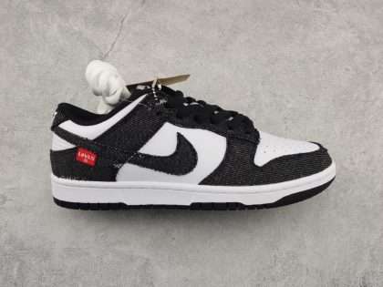 Replica Nike SB Dunk Low x Levis Unisex Black Denim LE0021-006