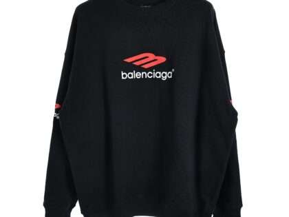 Replica Balenciaga 23FW 3B SPORTS ICON Sweatshirt Black White