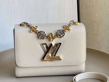 Replica Louis Vuitton Monogram Twist MM Epi Leather Handbags Women's Bags M22773 White