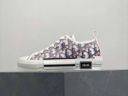 Replica Dior B23 Low Top Red Blue Oblique
