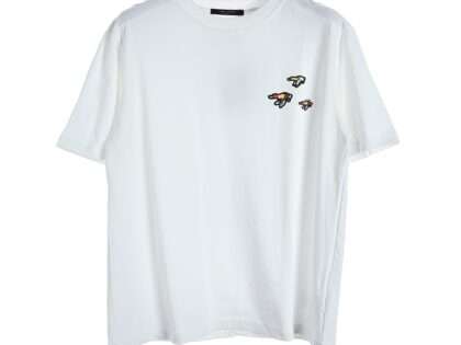 Replica Louis Vuitton NIGO Small Logo Flying Duck Print T-shirt For Unisex White