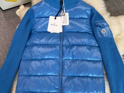 Replica Moncler 23FW Solid Color Glossy Zipper Down Jacket for Women 4 Colors