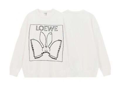 FashionReps Loewe Crewneck Sweater in White for the Year of the Rabbit